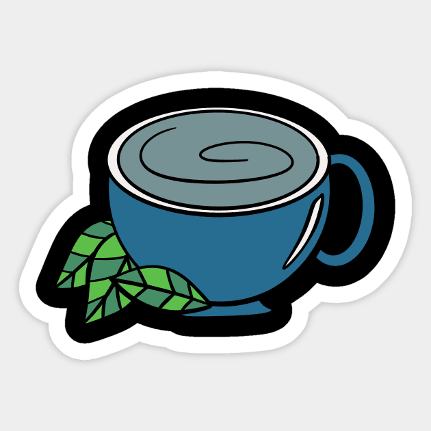 Cup of Tea Sticker by Kelly Louise Art